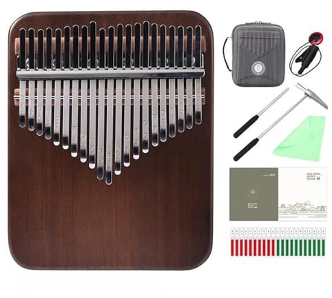Kalimba Kalimba 21 Keys Professionelles Daumen Klavier Kalimba Volles Massives Holzfurnier Kirschholz Kalimba Keyboard Instrument(Walnut)
