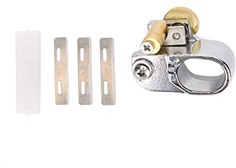 Leather Lace Cutter, Finger Knife Rings Strander Belt Cutting Machine Belt Cutter Tool with 3 Blades Leathercraft Accessories
