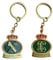 Llavero Guardia Civil Doble Cara 10 cm – Insignia Emblemática en Aleación de Zamak – Haz de Lictores y Espada Desnuda + Iniciales Coronadas en Óvalo Verde con Bandera de España – Diseño Detallado 3,5