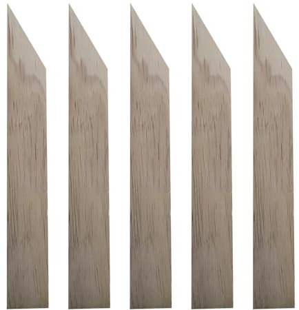 Rukjmqi 5 Stück Dichtungsschaber Hol-z, 20cm Fugenglätter, Silikon Abzieher, Silikonentferner Werkzeug, Fugenkratzer Fliesen Silikon Abzieher Fugen Entferner ​für Küche Bad Boden Spüle Fenster Abdicht