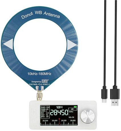 Ronyme SI4732 Mini Radio Am/Pocket Radio Receptor SW, LW, SSB, LSB, USB, Am, con Antena de Bucle Recargable para el Picnic de la Oficina, Azul