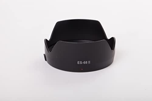 vhbw Paraluce sostituisce Canon ES-68 II per 49 mm obiettivo nero, plastica, tulipano, 8,4 cm