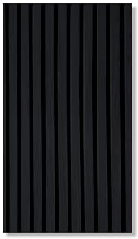 Akustikpaneele AURA Calm Black Oak 240x60cm | Wandpaneele Holzoptik schwarz | MDF & Filz Wandpanel | acoustic wall panel | Schallschutz Wand | 2 Stück | 2,88 m²