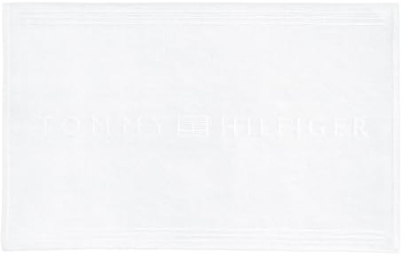Tommy Hilfiger - Badematte, weiß, Boucle-Frottee, 800 g/m², 100% Baumwolle, graviert, Tommy Hilfiger Signatur, weich und saugfähig, 50 x 80 cm