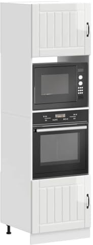 KTHLBRH Klassischer Backofenschrank mit geräumigem Stauraum und verstellbaren Beinen, stabiler Küchenschrank aus Holztechnik, kompaktes Design, platzsparend und leicht zu reinigen