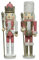 aemingk Nussknacker Figur Holz 25cm x 1 Stück sortiert mit Pelzmütze Krone Soldat Husar Prinz rosa