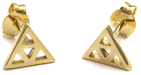 Loveyourdiamonds Geek Ohrstecker aus 925 Sterling Silber Gaming Dreieck Ohrringe