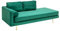 Riess Ambiente Elegante Récamière Diva 196cm smaragdgrün Samt goldene Füße Sofa Daybed Sofaliege
