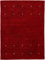 carpetfine Wollteppich Gabbeh Uni Rot 60x90 cm | Moderner Teppich für Wohn- und Schlafzimmer