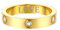 FOCALOOK Damen Partnerring 18k vergoldet Ehering Verlobungsring 4mm breit personalisiert Trauring Antragsring mit CZ eingelegt Hochzeit Verlobung Schmuck für Frauen Größe 54 (17.2)