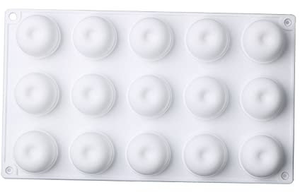OCPO KITCHEN Moule Silicone Pomme 3D, Moule à Mousse, Moule à Gâteau en Forme de Pommes pour Cuission la Jelly Pudding Muffin Cupcake Savon (15 Cavités)
