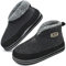 KuaiLu Hausschuhe Boots Herren Winter Filz Hausstiefel Warm Plüsch Flauschige Fell Hüttenschuhe Kuschel Geschlossen Slippers Männer Pantoffeln Stiefel Rutschfest Feste Sohle Winterhausschuhe Grau 43