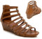 STMAHER Gladiator-Sandalen für Damen, Silber, Keilriemen, Sandale, leger, Sommer, Strand, braun, 40