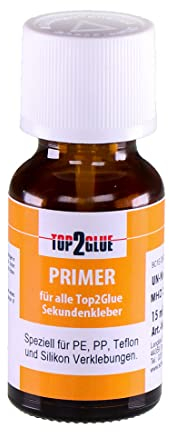 Top2Glue Cyanacrylat Sekundenkleber Primer zur optimalen Vorbereitung von schwer zu verklebenden Materialien | zur Verklebung von Polypropylen, Polyethylen, Teflon, Silikon