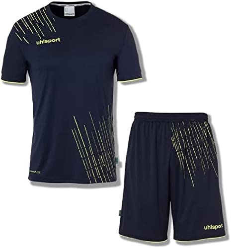 Uhlsport Herren Score 26 Fußball Trikot-Set - Fußball-Set Bestehend Aus Trainings-Shirt Und Trainings-Hose, Marine/Fluo Gelb, S EU