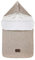 My junior® atmungsaktiver Schlafsack Baby 5in1 | Ganzjahres Fußsack | Babyschlafsack | Sitzauflage im Kinderwagen | Einschlagdecke Babyschale | Nestchen | 75x40cm - Sandy Leaf