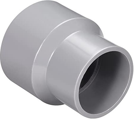 QUARKZMAN 63mm x 50mm PVC Riduzione Giunto x 1 Pezzo DWV Tubo Raccordo Giunto Connettori per Edilizia Irrigazione Idraulica Installazione, [Grigio]