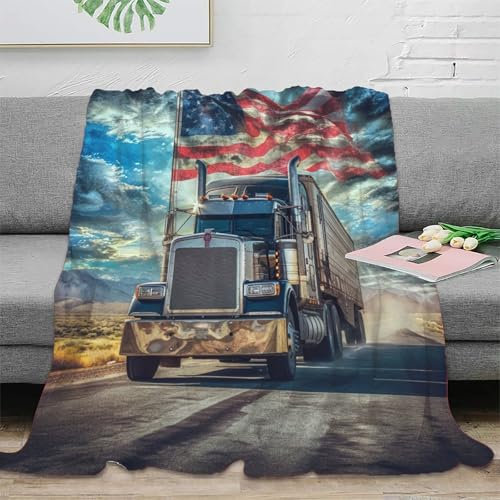 3D Drucken Blanket Big LKW Sofadecke Microfaser Bequem Und Atmungsaktiv Superweiche Decke Weich Und Warme Für Bett Sofa Schlafzimmer Büro 80x90inch(200x230cm)