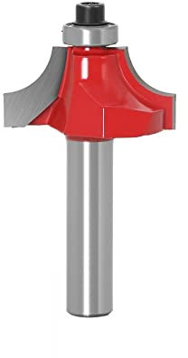 1pc Round Over Edging Router Bit - 1 Radius 8 Shank 8mm Shank Wood Router Bit Straight End Mill Trimmer Cleaning Flush Trim(8X29)