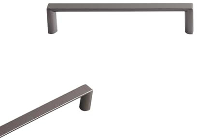 SZLXJMFL Küchengriffe Grau Matt, 2 Stück Schrankgriffe Zinklegierung Griffen | Galvanikfläche, Möbelgriffe 128mm Lochabstand Schrank Türgriff Küche Schubladengriffe Küchenschränke Grau 128mm/5in