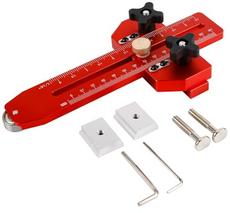 Thin Rip Jig - Guida per sega da tavolo, in lega di alluminio, estesa, veloce, sottile, guida di posizionamento regolabile, strumento di fissaggio per sega a nastro da banco, router per scanalatura a