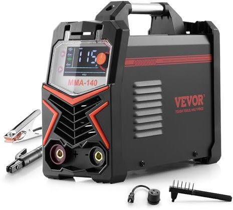 VEVOR Saldatrice TIG da 140 A e Ampio Display LED - TIG a Impulsi CC/MMA a Impulsi CC/TIG/MMA Lift (Stick), Saldatrice a Doppia Tensione 110 e 220 V con Controllo Inverter IGBT Hot Start