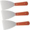 OUNONA 3 Piezas Espátula De Acero Inoxidable Para Carne Cocinando Para Parrilla Horneando Hogar Pala De Plancha Espátula De Metal Para Cocinar Suministros De Cocina Madera