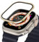 OBAEHH Funda de aleación de aluminio de vidrio templado para Apple Watch Ultra 2, Protector de pantalla antiarañazos de 49mm para iWatch Ultra, película protectora de 49mm(Gold)