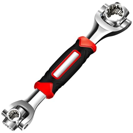 Zorkkra 52 in 1 Universal Socket Wrench - Adjustable Self Adjusting Spanner Hand Tool for Car Repair DIY Home Maintenance, Ratchet Spanner for Metric and Imperial Nuts and Bolts (Non-Magnetic)