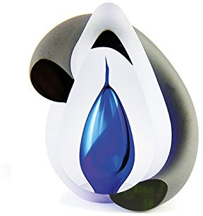legendURN Kleinurne aus Kristallglas 'Tropfen' blau