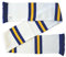 Arena Schaltuch Leeds, Retro-Stil, Weiß, Königsblau und Goldfarben