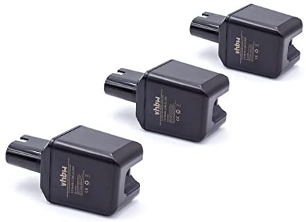 vhbw 3X Akku kompatibel mit Bosch GSR 12 VES, GSR 12 VE Werkzeug (2100 mAh, NiMH, 12 V)