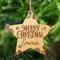 Personalised Christmas Xmas Tree Bauble - Wooden Xmas Family Tree Ornament/Decoration - Engraved Xmas Gift For Family For Couple Hand Finished in UK(Star)
