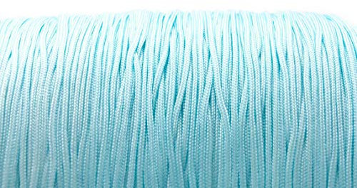 Polyesterkordel in himmelblau 1mm 10m von Vintageparts zum Schmuck selber basteln Band Makramee Makrameeband Flechtband Schmuckband