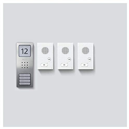 Siedle Set CAB 850-3 E/W Türsprechanlage Kabelgebunden Infofeld Silber, Weiß