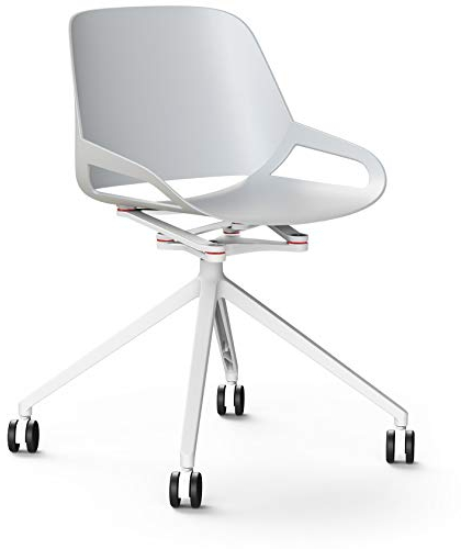 aeris Numo moderner Schwingstuhl – Schalenstuhl mit stylischem Fußkreuz Bürostuhl – ergonomischer Stuhl – hochwertiger Drehstuhl mit Rollen