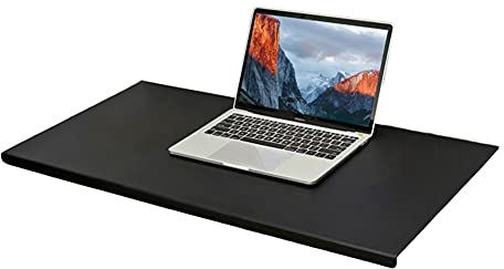 Büro Leder-Schreibunterlage, großes Mauspad mit Kantenschutz, wasserdicht, glatte Schreibunterlage für Laptop-Tastatur, 100 x 50 cm, schwarz