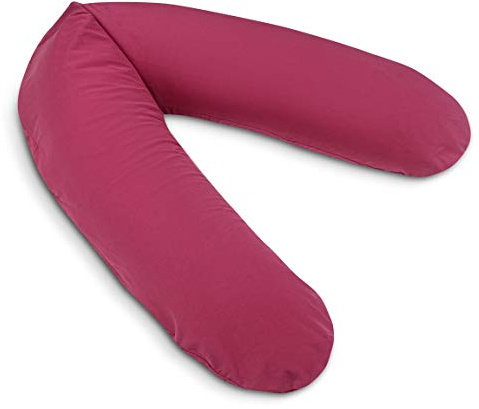 pic Bear hochwertige Stillkissen Oeko-TEX Standard 100 (Purpur Rot) | Bezug aus 100 % Baumwolle und flexible Mikroperlenfüllung für ein angenehm anschmiegsames Liegegefühl