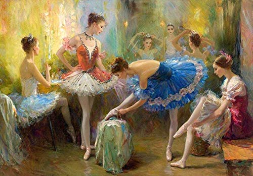 XiuTaiLtd Klassisches Puzzle 1000 Stück Holz Erwachsene Kinder Puzzles Hou Ballsaal Ballett Mädchen Kunst DIY Freizeitspiel Spaß Spielzeug Geschenk Geeignete Familienfreunde