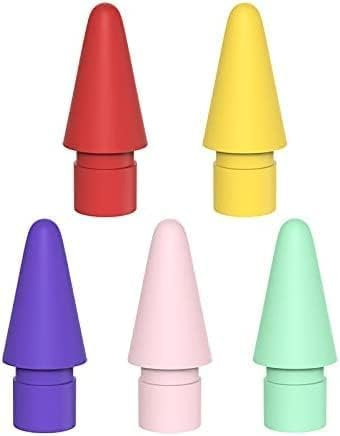 Tucana Pen Tips Compatible for Apple iPad Pencil 1st & 2nd Generation (Red/Yellow/Grey/Purple/Pink/Teal)