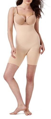 SPANX Open-Bust Mid-Thigh Bodysuit, Maillot Gainant,