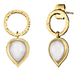 Engelsrufer Moondrop Damen-Ohrstecker mit Anhänger aus Sterling-Silber in der Farbe Gold, ERE-PUREDROP-MO-G