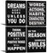 Schwarz-weißes motivierendes Wandposter Zitate für Büro, Arbeitsplatz, Fitnessstudio, Schule, positive Zitate, Büro-Wanddekoration, Schild, Träume nicht funktionieren, unless You Do, Watch Your