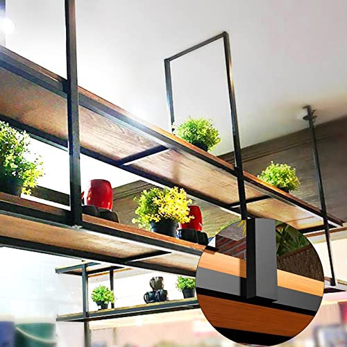 Liyadolaam Deckenregal Hängend Blumentopf-Rack-Aufbewahrung, Blumenständer – kreatives Holz + Metall, schwebende Dekorationen aus Eisen, Weinhalter für für Blumen pflanzenWohnzimmer, Bar, Balkon