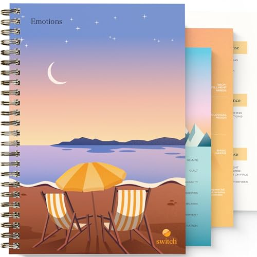 Switch Research Emotions Journal – Self Care – von Psychologen unterstützte Manifestation – von Therapeuten empfohlene Bestätigung – schöne Selbstpflege für Frauen