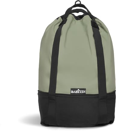 BABYZEN YOYO Bag, Olive - Robuster zusätzlicher Stauraum am YOYO2 Kinderwagen - Inklusive Rad und Haken