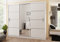 Kleiderschrank Vista mit Spiegel 250 cm, Schwebetürenschrank, Garderobeschrank Schlafzimmer; Wohnzimmerschrank; Korpus Schrank Farbe: Weiss; Farbe der Schrankfront: Weiss; Mehrzweckschrank