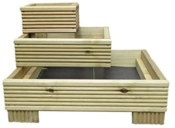 3 Tier Garden Patio Decking Corner Planter,