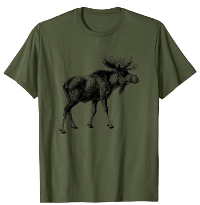 Elch Hirsch für Jäger Jagd T-Shirt