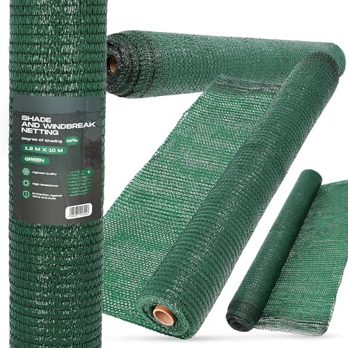 Instalguru Brise Vue Occultant 1,2m x 10m Filet d'Ombrage Jardin Balcon Rambardes Terrasse Paravent Clôture Rouleau Tissu Protection Rayons UV 55% Résistant Déchirures Vent Renforcé